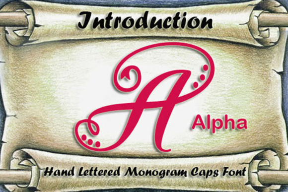 Alpha Monogram Font Poster 1