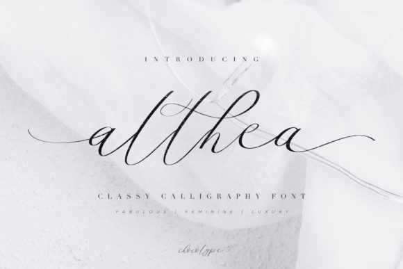 Althea Script Font Poster 1