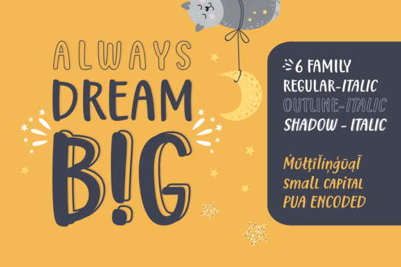 Always Dream Big Font Poster 1