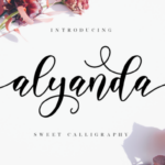 Alyanda Script Font Poster 1