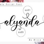 Alyanda Script Font Poster 10