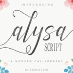 Alysa Script Font Poster 1