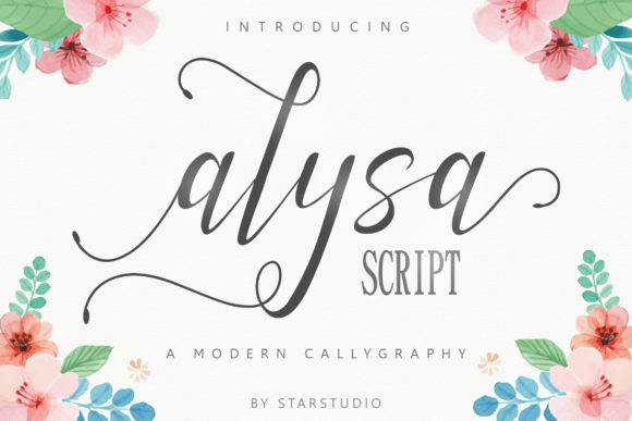Alysa Script Font Poster 1