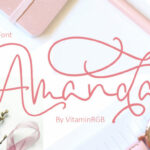 Amanda Script Font Poster 1