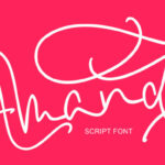 Amanda Script Font Poster 2