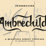 Ambrechild Script Font Poster 1