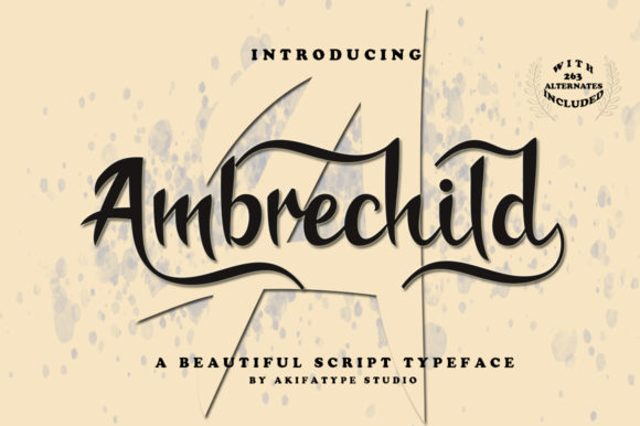Ambrechild Script Font Poster 1