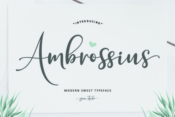 Ambrossius Script Font Poster 1