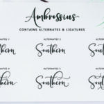 Ambrossius Script Font Poster 6