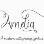 Amelia Script Font Poster 1