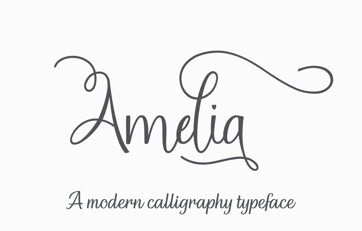 Amelia Script Font