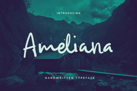 Ameliana Script Font Poster 1