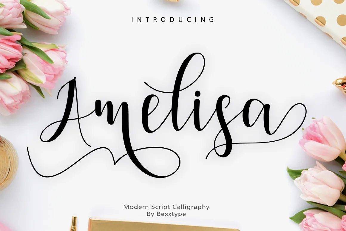 Amelisa Script Font Poster 1