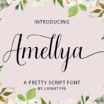 Amellya Script Font Poster 1