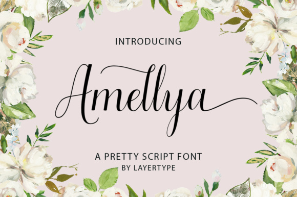 Amellya Script Font Poster 1