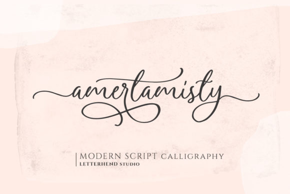 Amerta Misty Script Font Poster 1