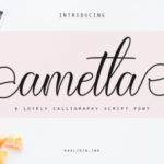 Ametta Script Font Poster 1