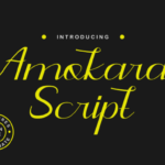 Amokara Script Font Poster 1
