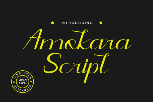 Amokara Script Font Poster 1