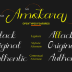 Amokara Script Font Poster 2