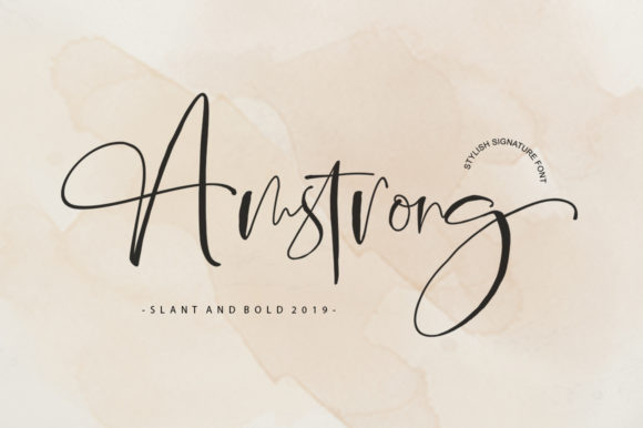 Amstrong Script Font Poster 1