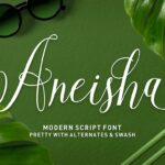 Aneisha Script Font Poster 1