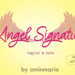 Angel Signature Font Poster 1