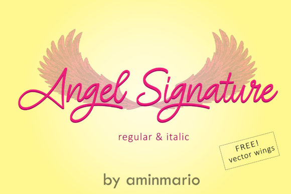 Angel Signature Font Poster 1