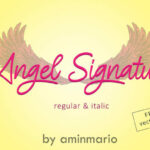 Angel Signature Font Poster 9