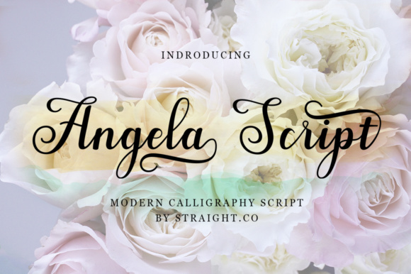 Angela Script Font Poster 1