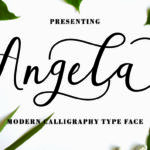 Angela Script Font Poster 1