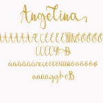 Angelina Font Poster 9