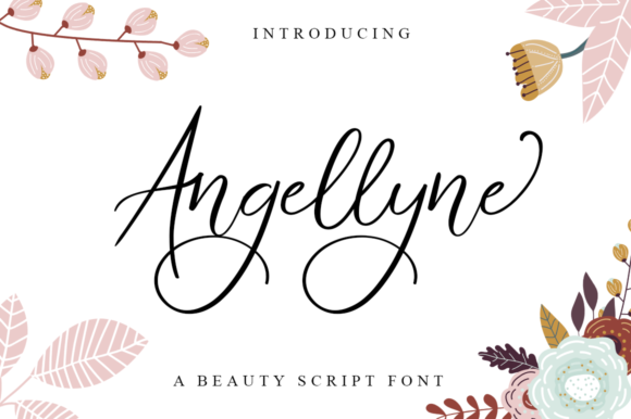 Angellyne Script Font Poster 1