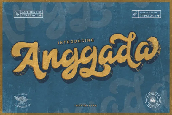 Anggada Font Anggada Font Poster 1