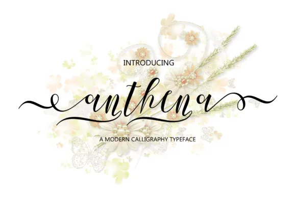 Anthena Script Font Anthena Script Font Poster 1