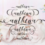 Anthena Script Font Poster 6