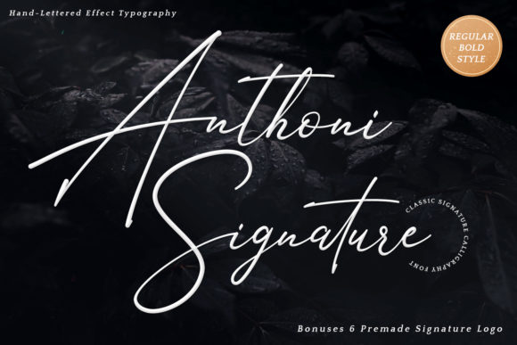 Anthoni Signature Font Poster 1