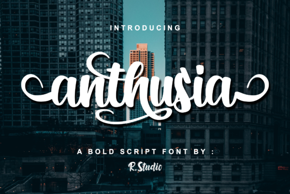 Anthusia Font Poster 1