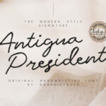 Antigua Presidente Font Poster 1