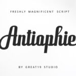 Antiophie Script Font Poster 1