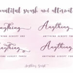Anything Script Font Poster 9