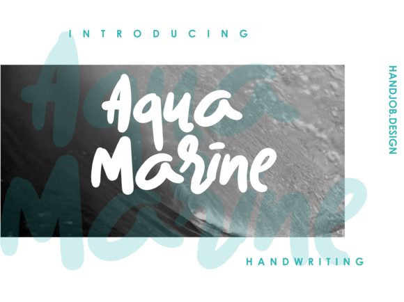 Aqua Marine Font Poster 1