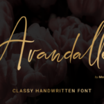 Arandalle Script Font Poster 1