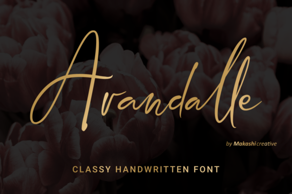 Arandalle Script Font Poster 1