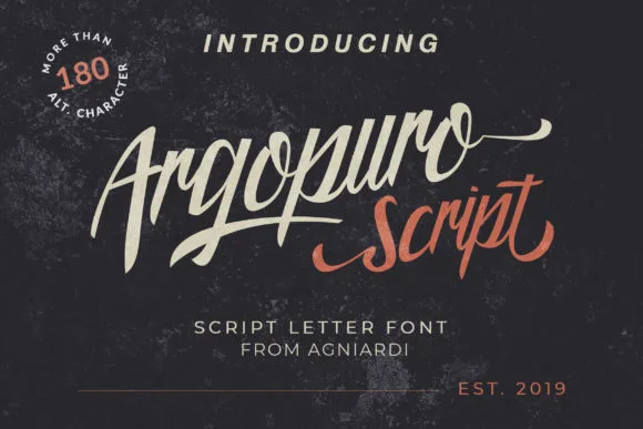 Argopuro Script Font Argopuro Script Font Poster 1