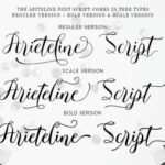 Ariteline Script Font Poster 3