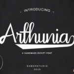 Arthunia Script Font Poster 1