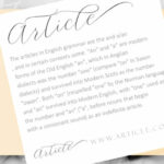 Article Script Font Poster 10