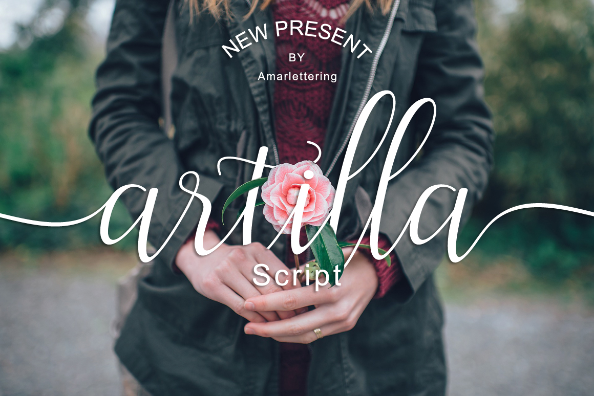 Artilla Script Font Poster 1