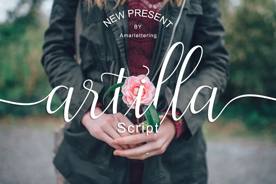 Artilla Script Font Artilla Script Font Poster 1